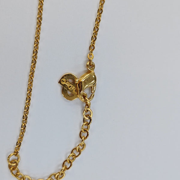 Dior Oblique Metal Gold Necklace