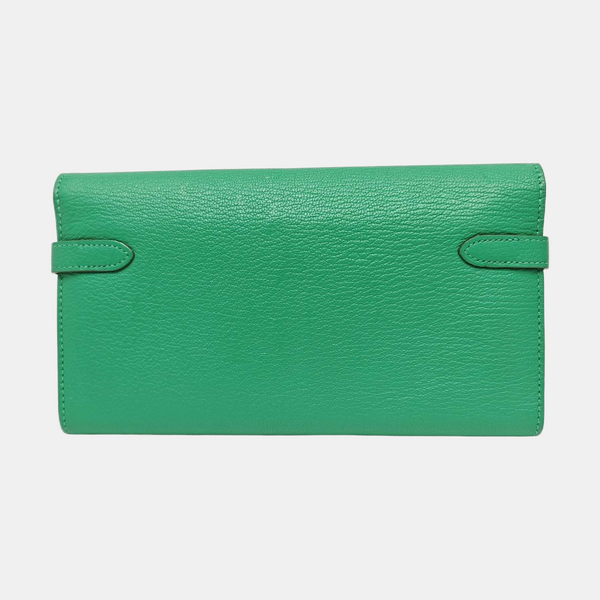Kelly 20 Lambskin Green Wallet