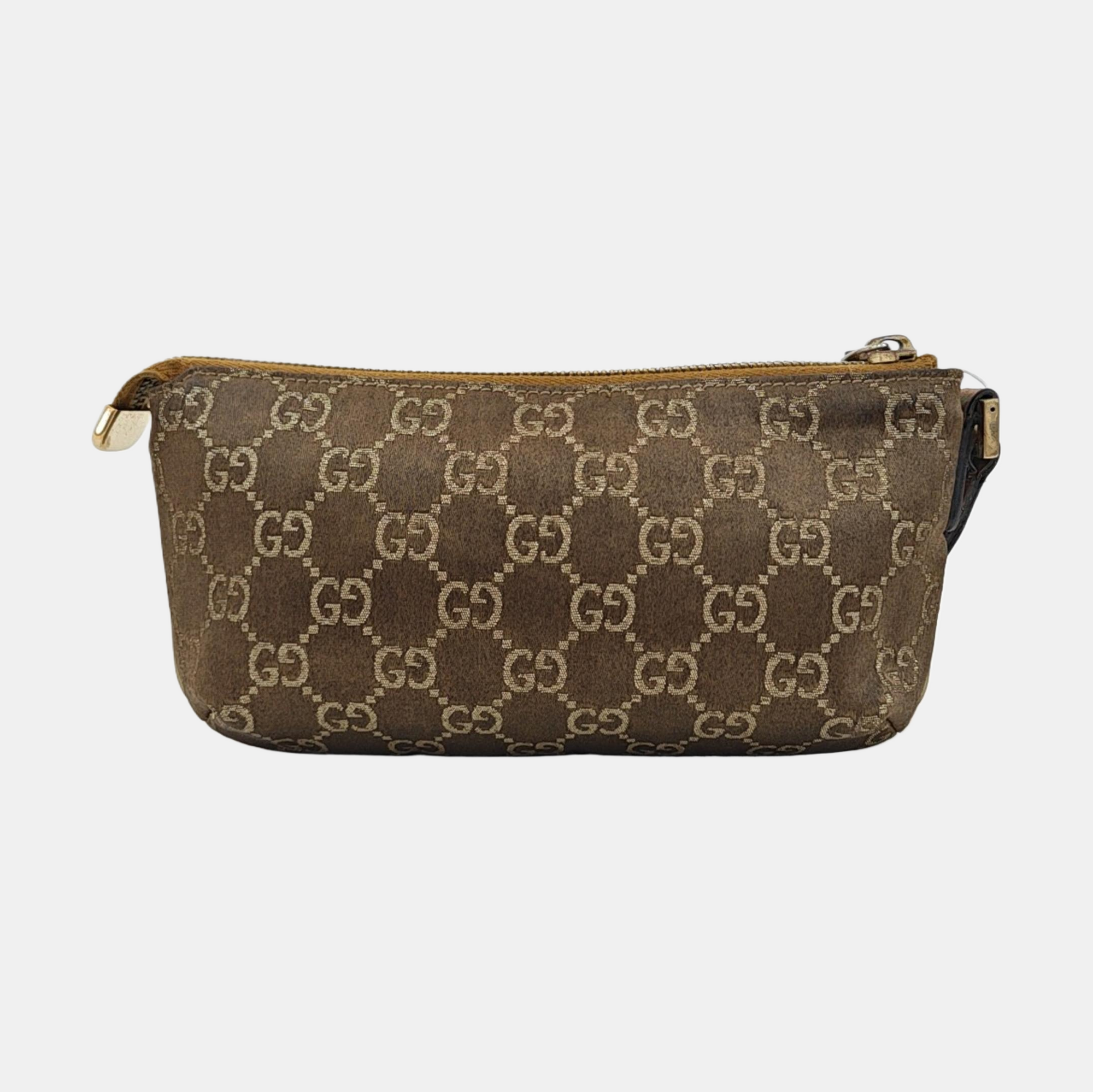 Monogram Canvas Clutch Brown