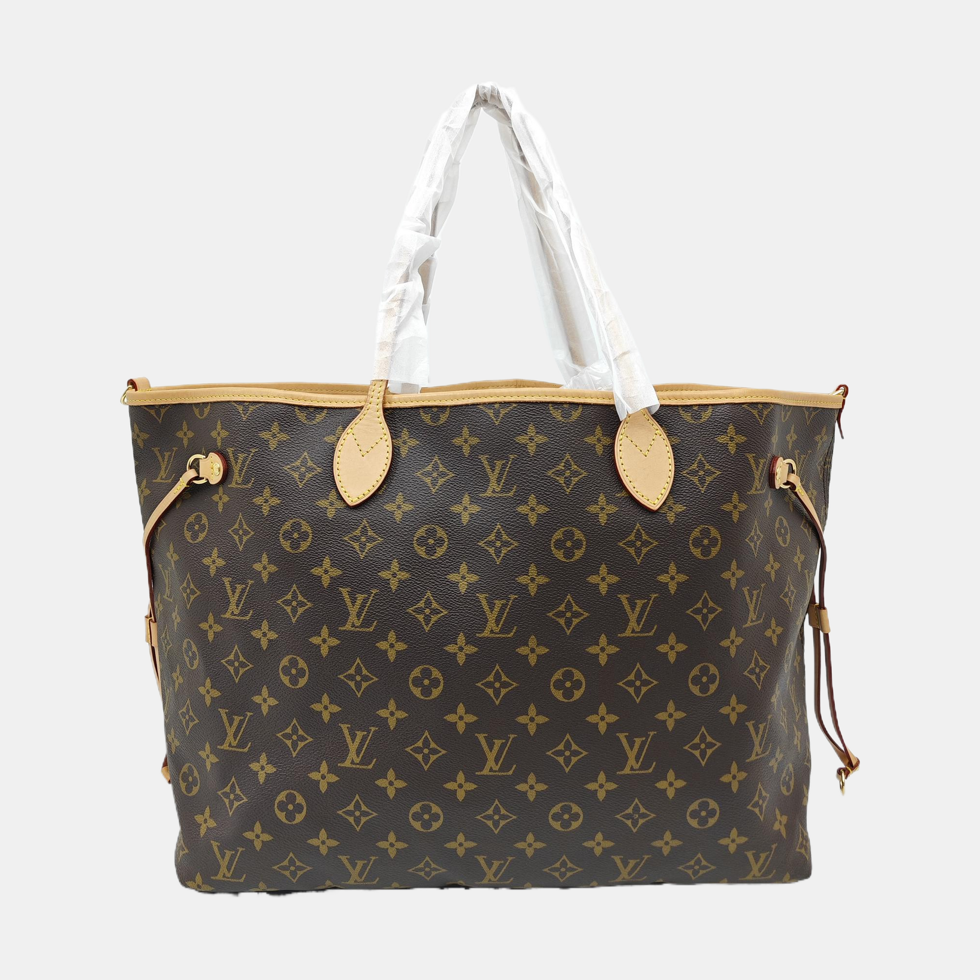 NEVERFULL INSIDE OUT GM Monogram Coated Canvas Brown