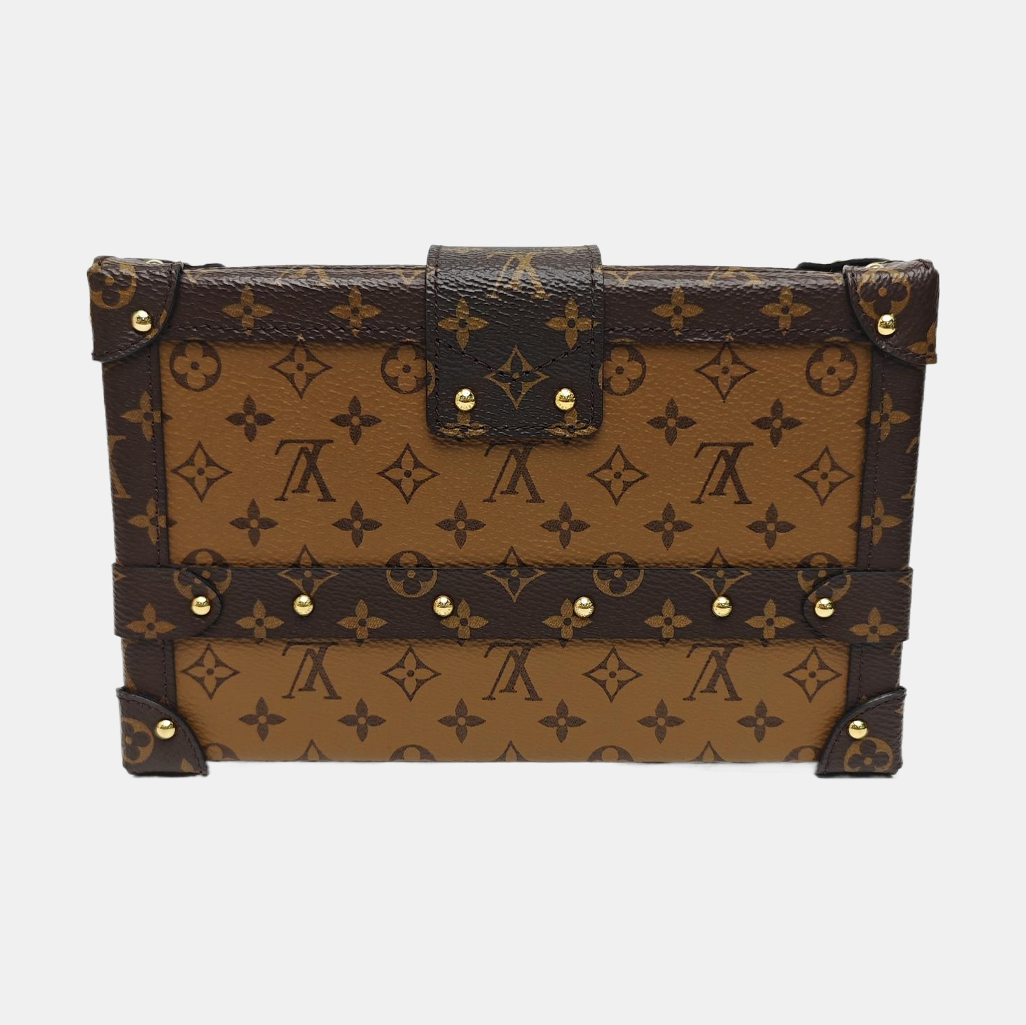 PETITE MALLE Monogram Coated Canvas Brown