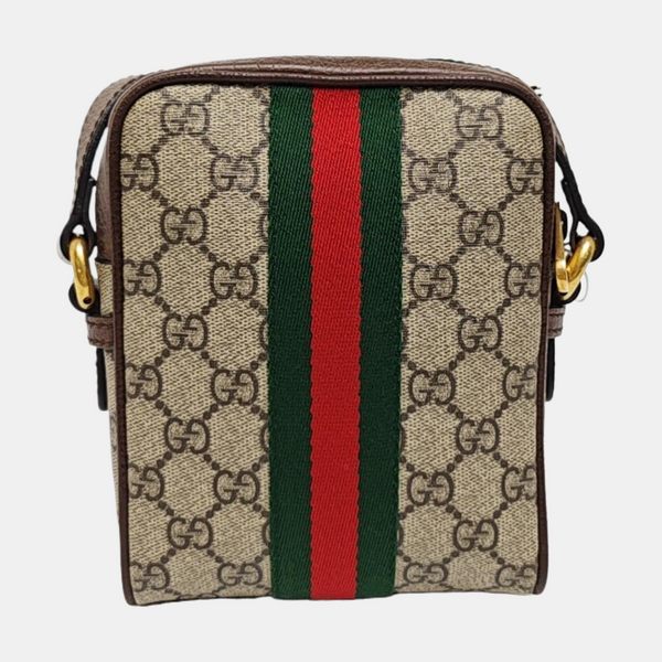 Ophidia Small Monogram Coated Canvas Beige