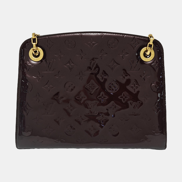 Monogram Patent Leather Shoulder Bag Red