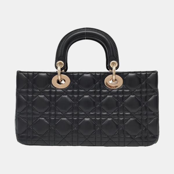 Lady D-Joy Medium Cannage Lambskin Black
