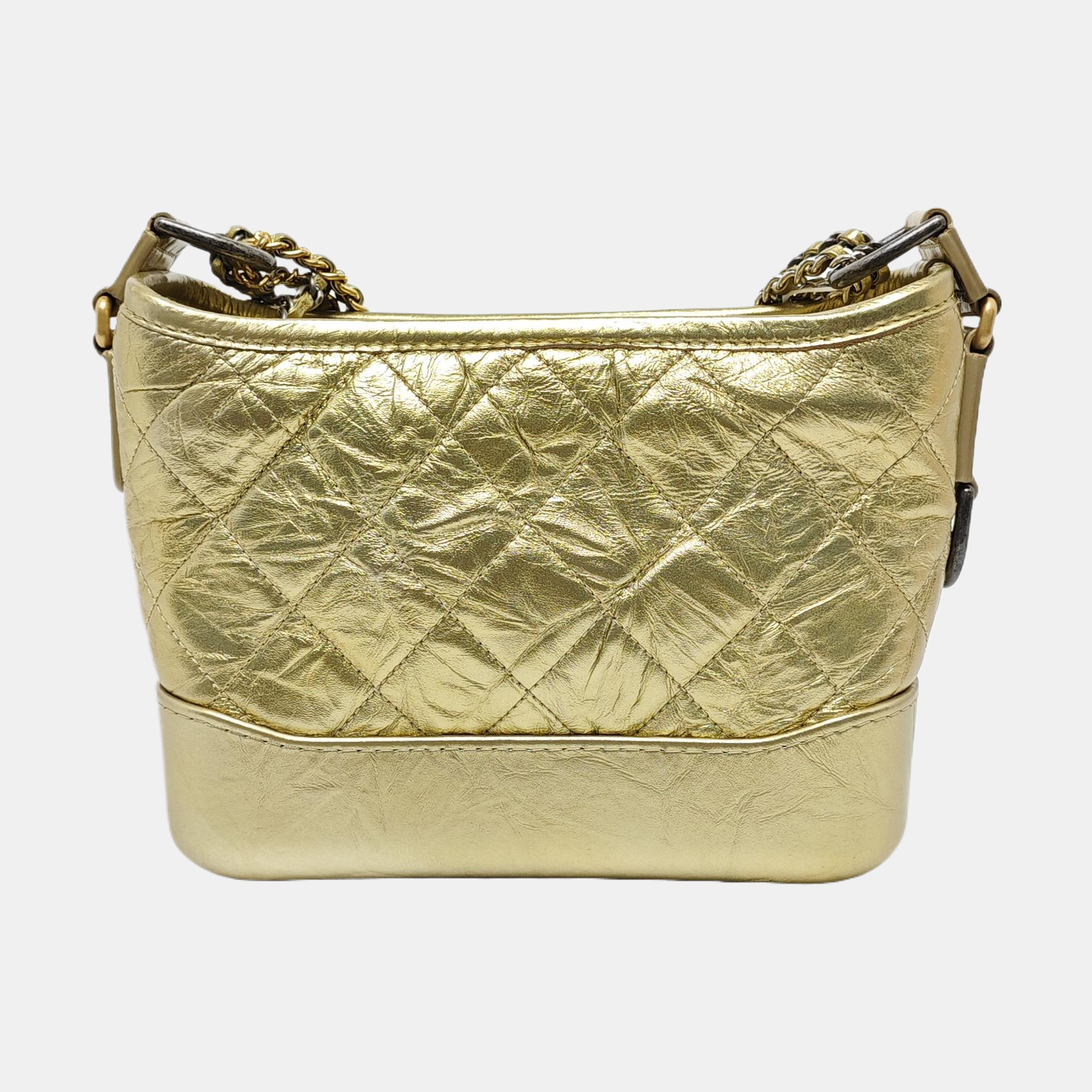 GABRIELLE Small Quilted Calfskin Gold