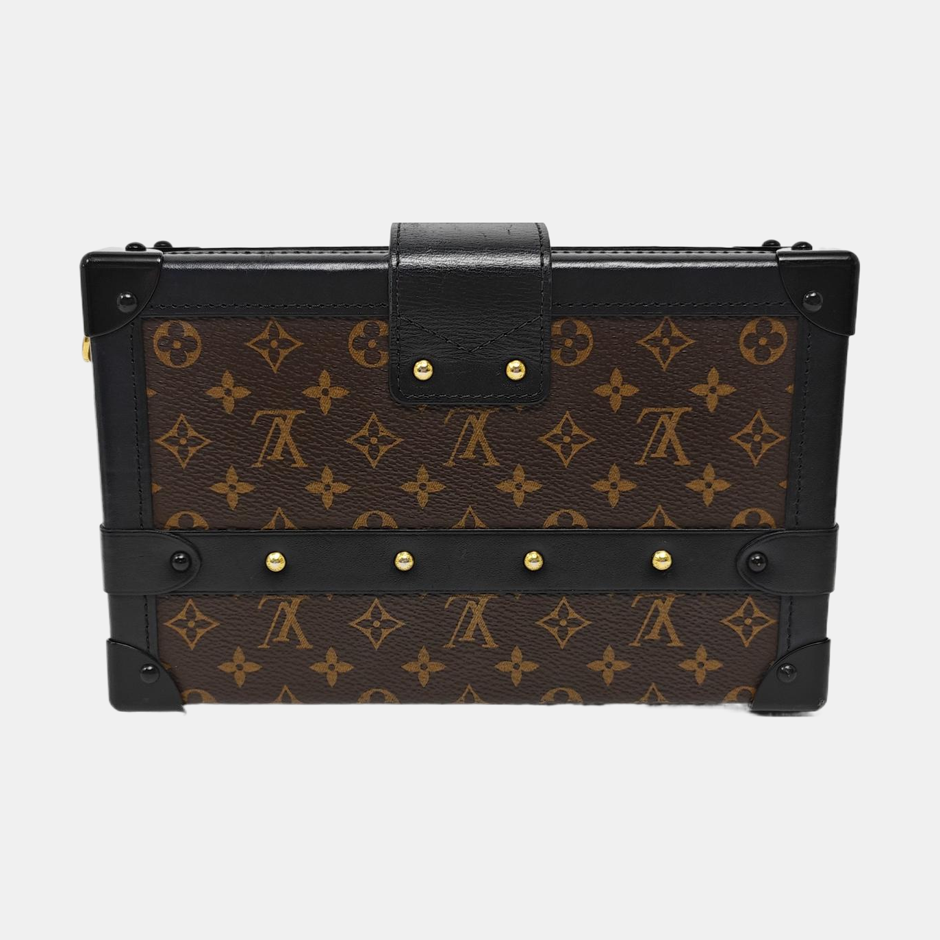 PETITE MALLE Monogram Coated Canvas Brown
