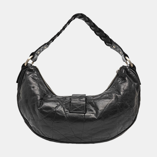Calfskin Top Handle Bag Black