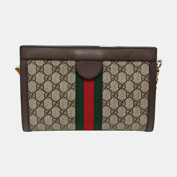 Ophidia Small Monogram Coated Canvas Beige