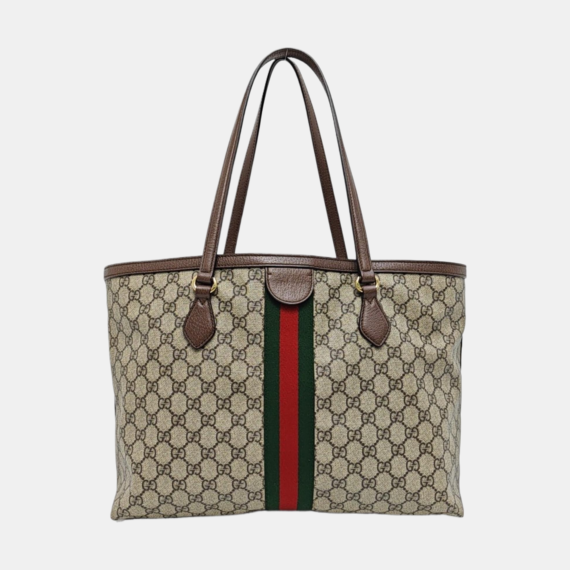 Ophidia Medium Monogram Coated Canvas Beige