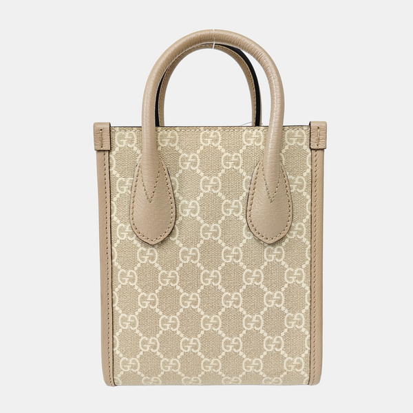 Retro Mini Monogram Coated Canvas Beige