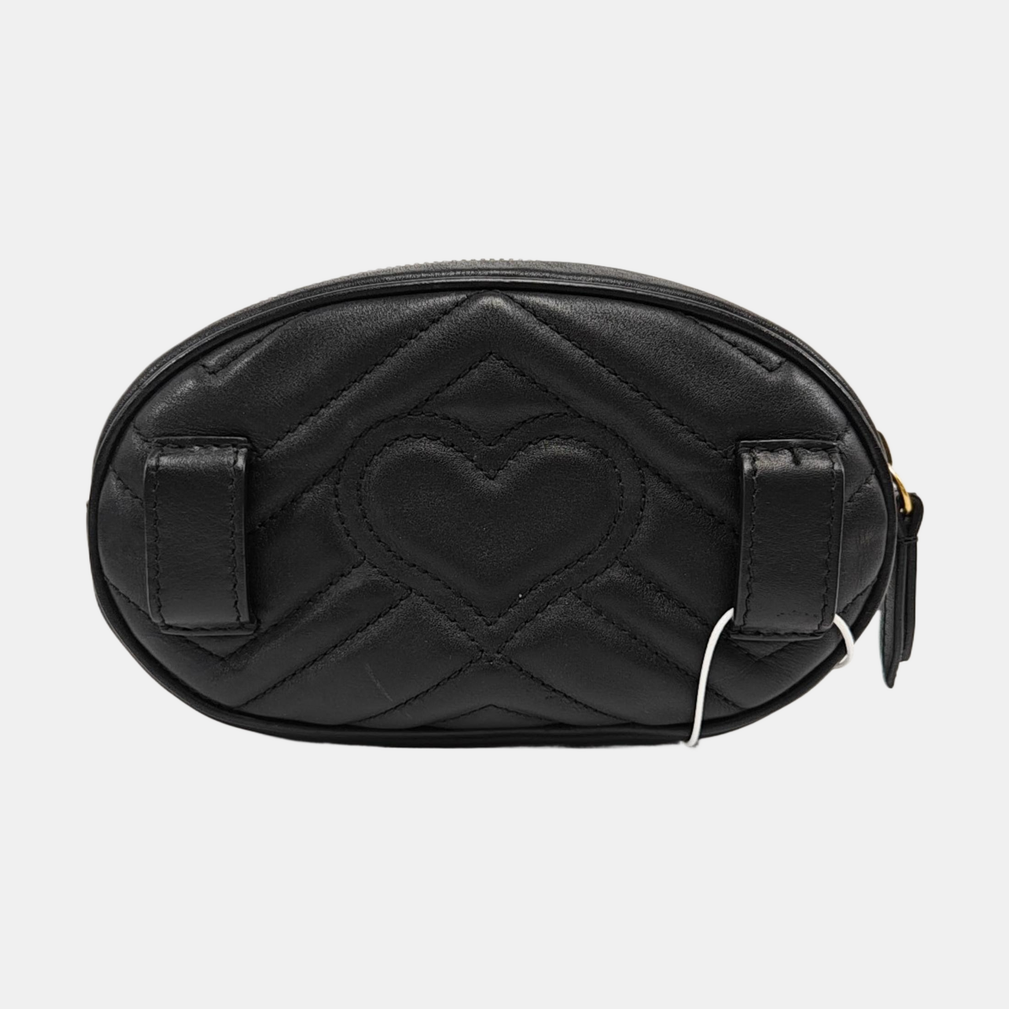 Authenticated pre-owned  GG Marmont Quilted Calfskin Black - Belt Bag at Looply