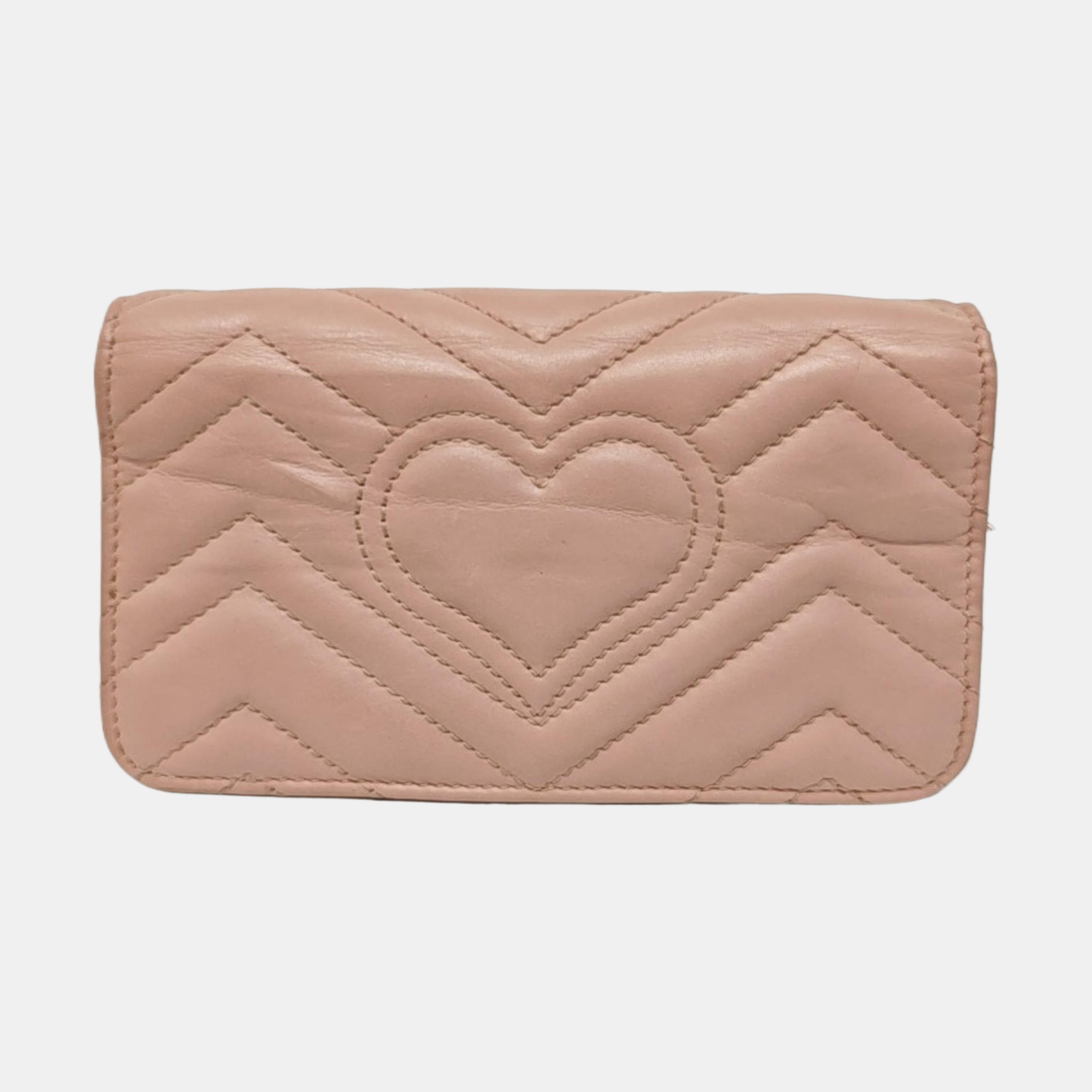 GG Marmont Super Mini Quilted Calfskin Pink
