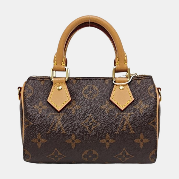 SPEEDY Nano Monogram Coated Canvas Brown