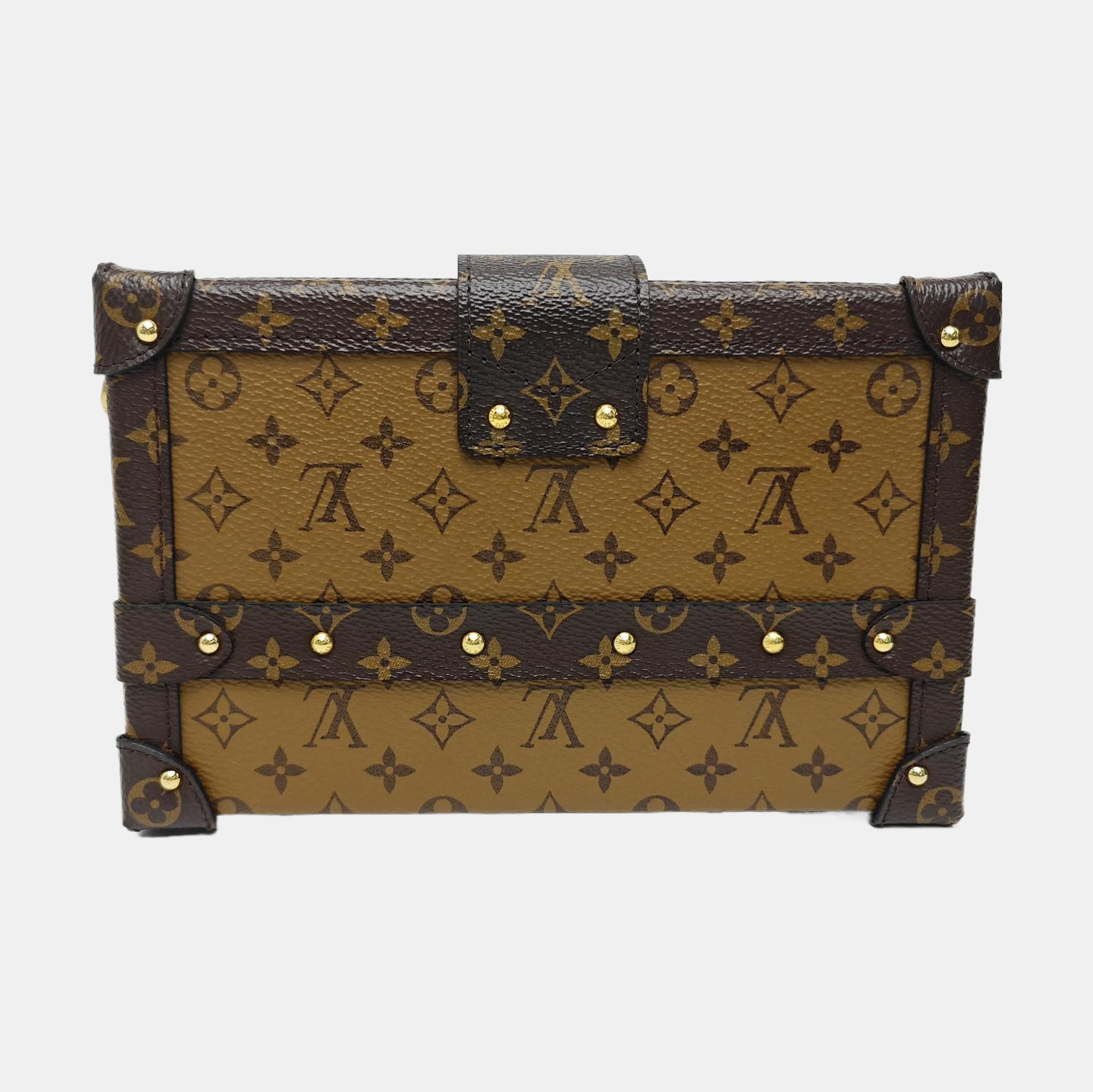 PETITE MALLE Monogram Coated Canvas Brown
