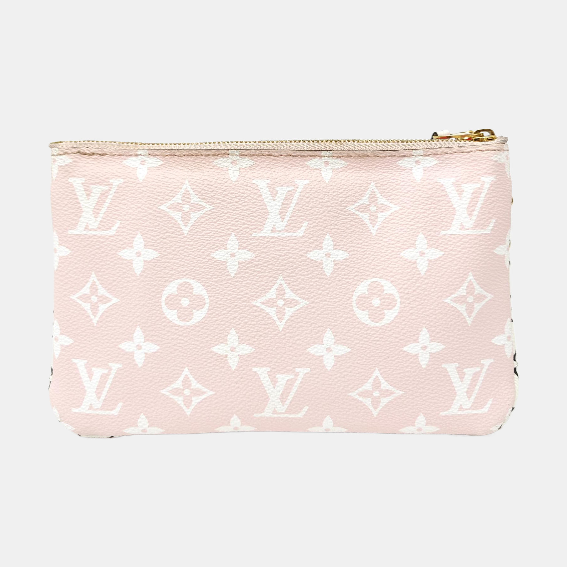 DOUBLE ZIP Monogram Coated Canvas Red