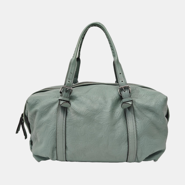 Lambskin Top Handle Bag Blue