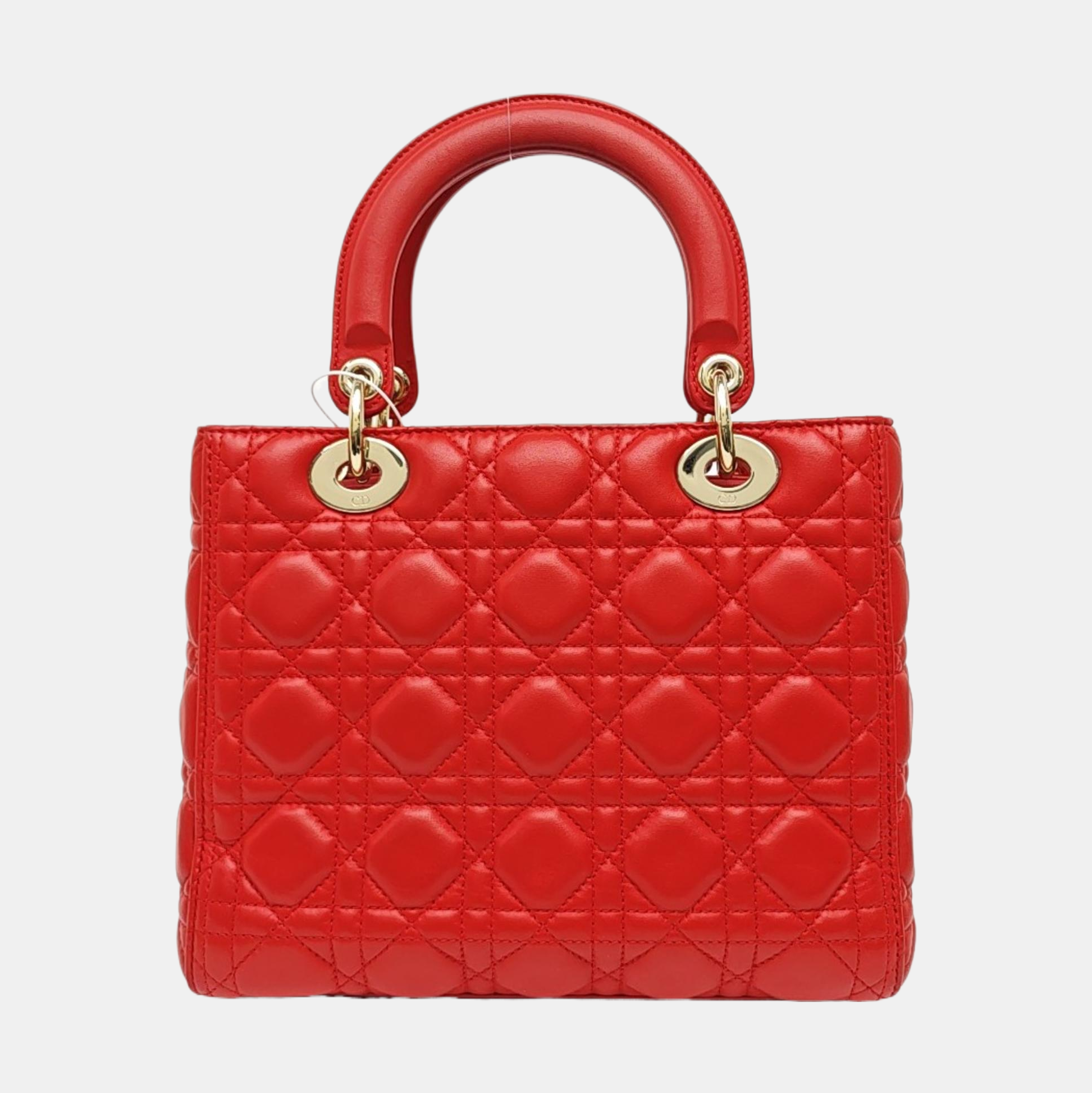 Lady Dior Medium Cannage Lambskin Red