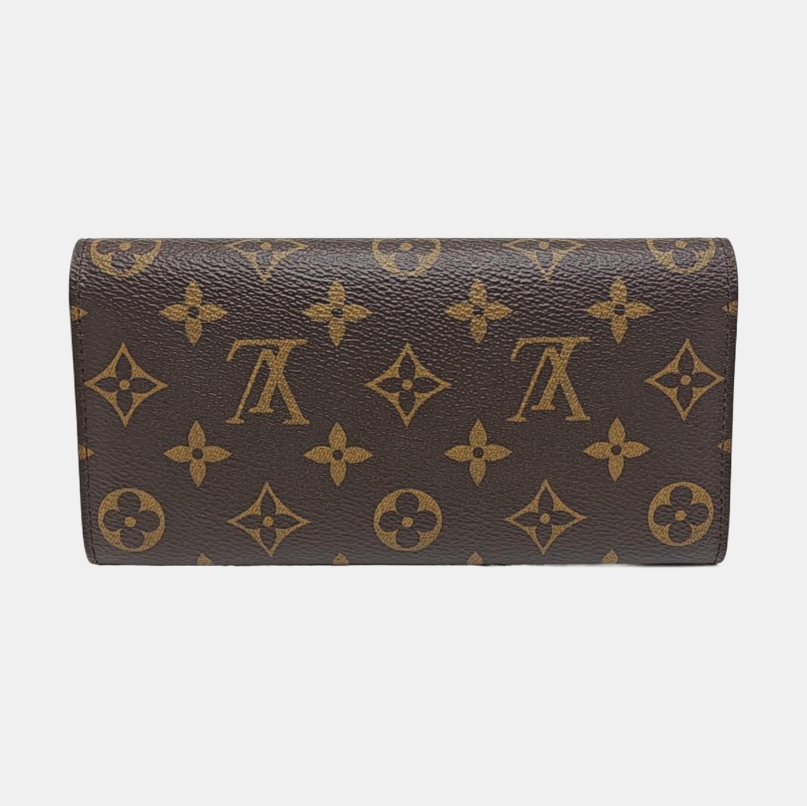 EMILIE Monogram Coated Canvas Brown Wallet