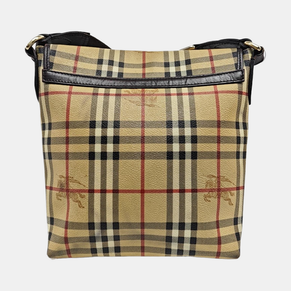 Coated Canvas Shoulder Bag Beige