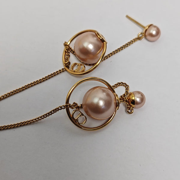 Dior Tribales Metal Pink Stud Earrings