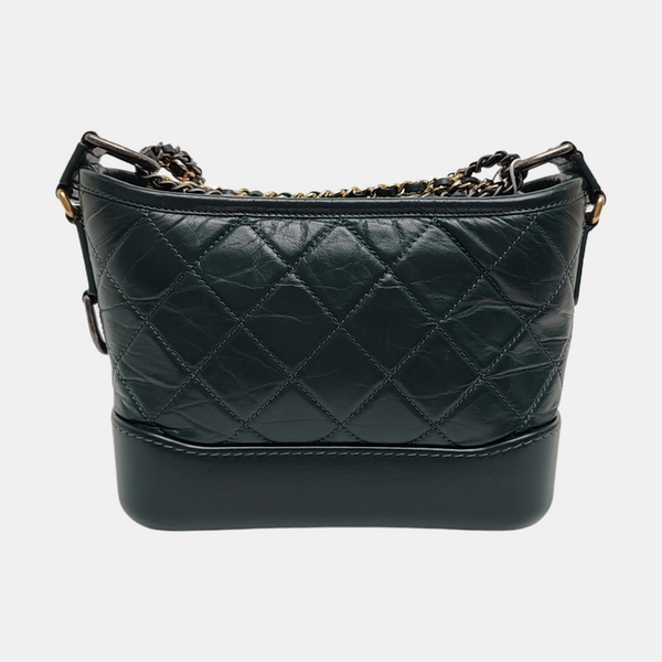 Authenticated pre-owned  GABRIELLE Small Quilted Calfskin Green - Shoulder Bag at Looply