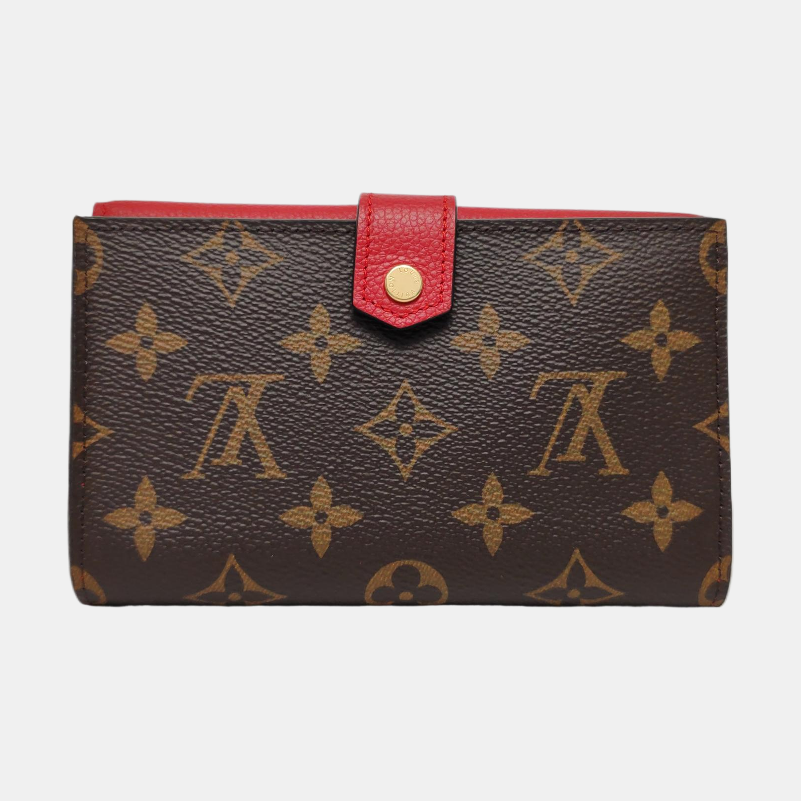 MARIE LOU Monogram Coated Canvas Brown Wallet