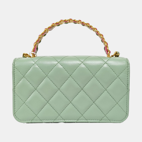WOC Quilted Calfskin Green