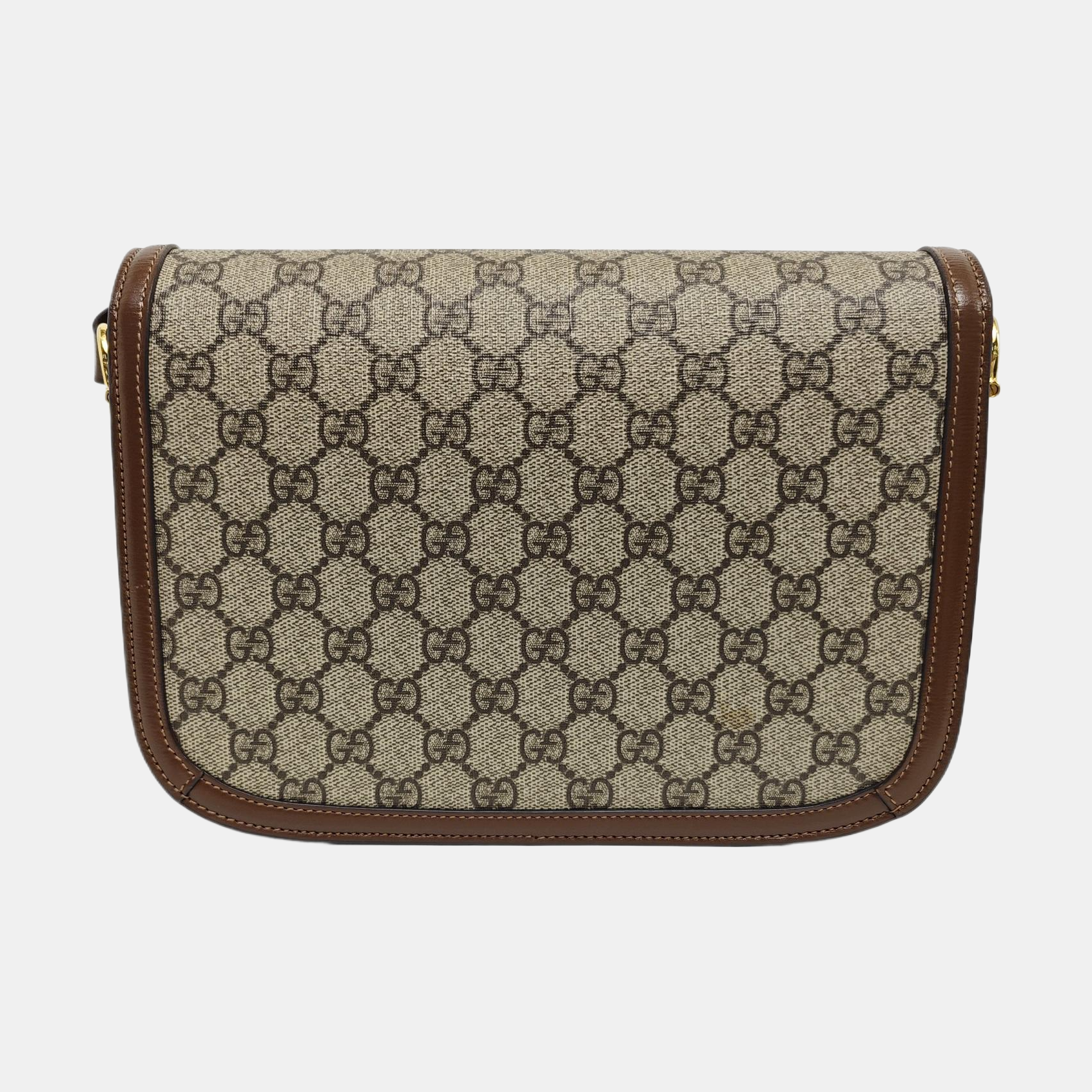 Horsebit 1955 Medium Monogram Coated Canvas Beige