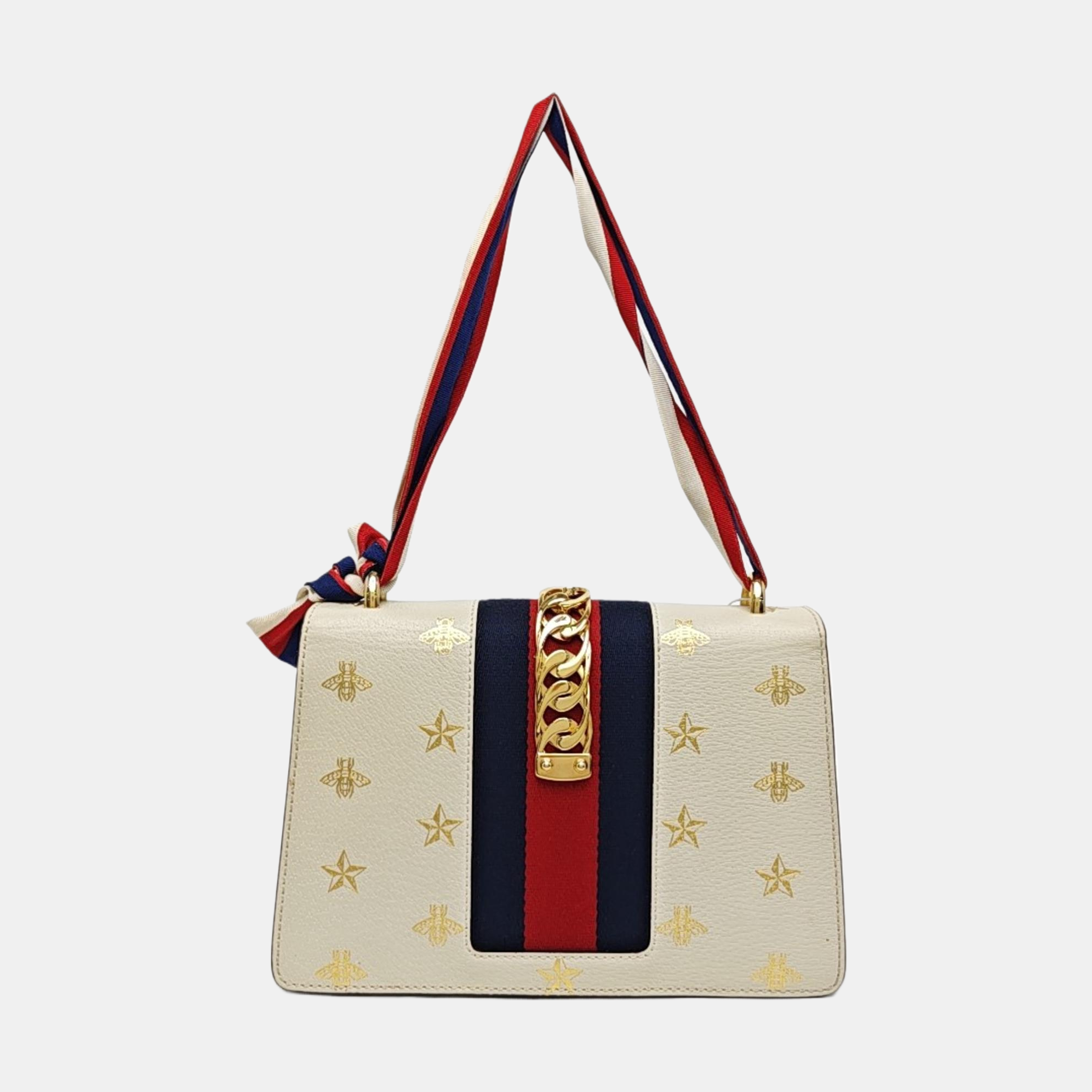 Calfskin Shoulder Bag Small White
