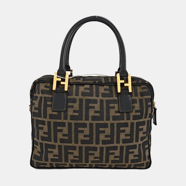 Monogram Canvas Top Handle Bag Brown