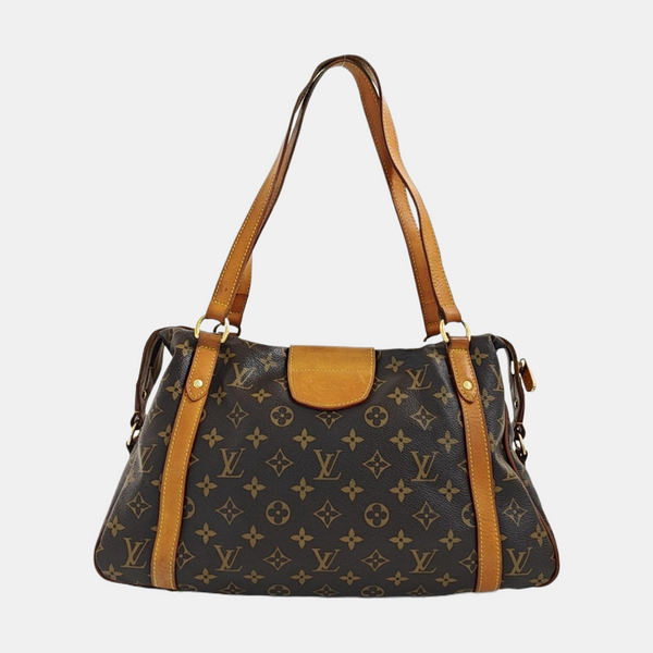 STRESA Monogram Coated Canvas Brown
