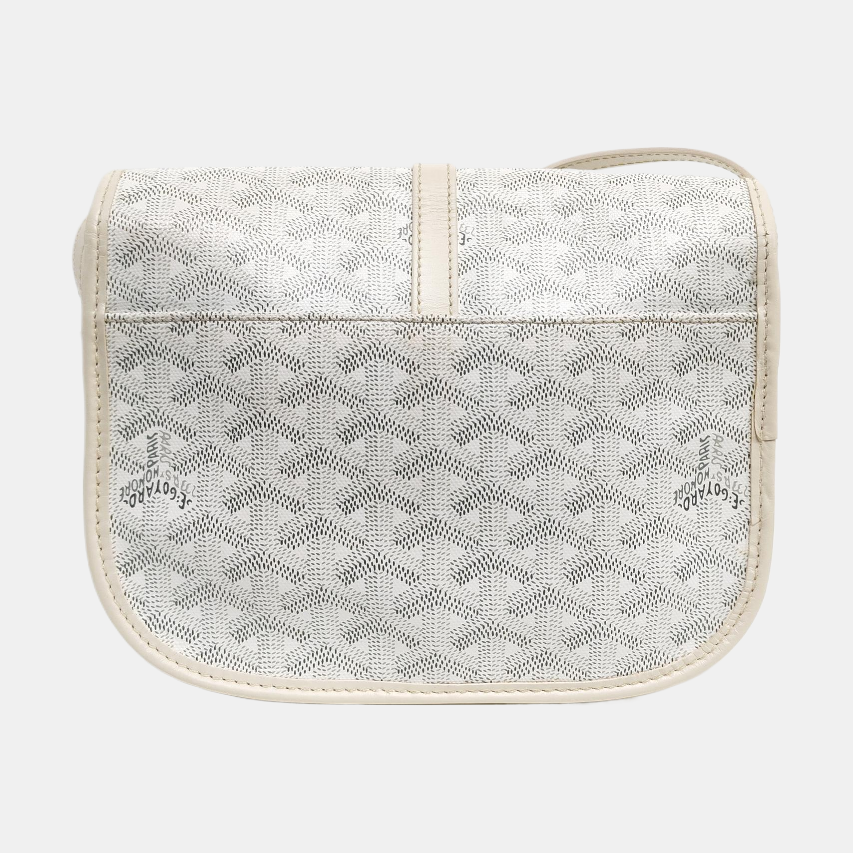 Authenticated pre-owned  Belvedere Coated Canvas White - Shoulder Bag at Looply