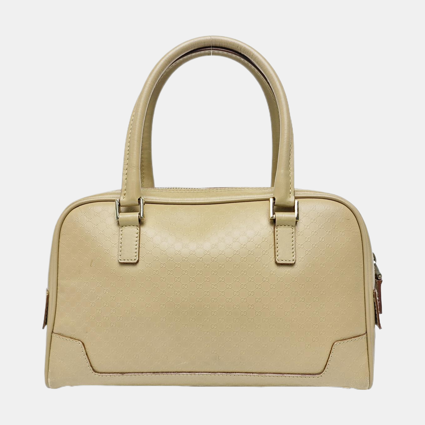 Calfskin Top Handle Bag Beige