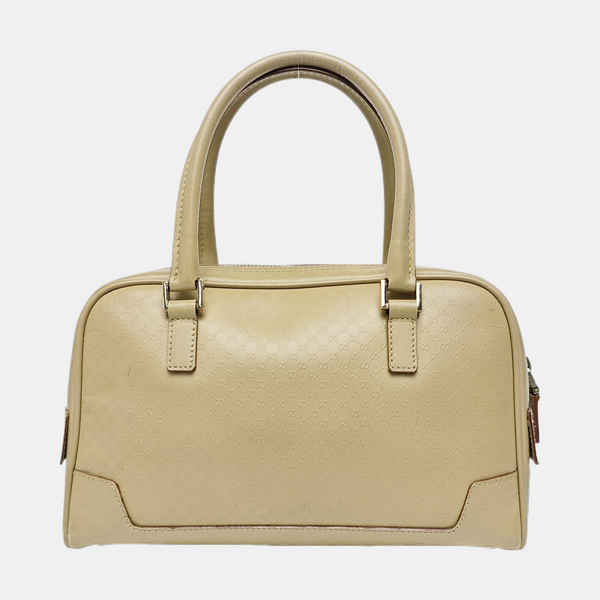 Calfskin Top Handle Bag Beige