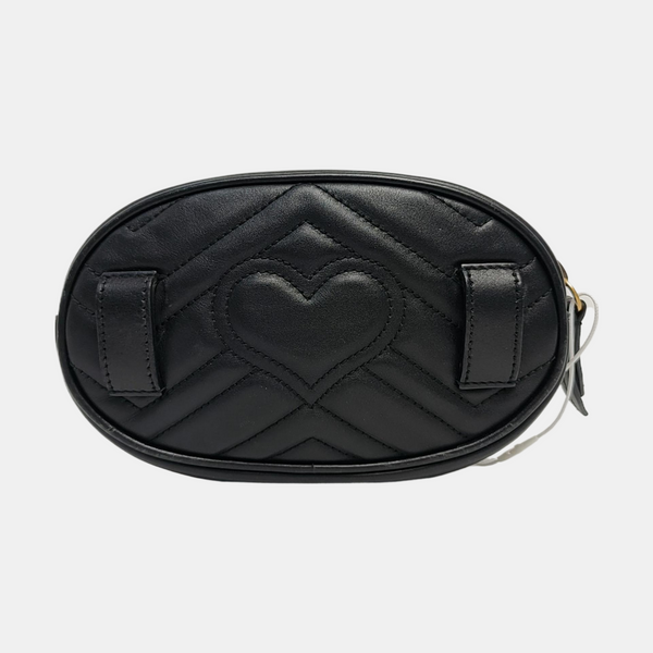 GG Marmont Super Mini Quilted Calfskin Black