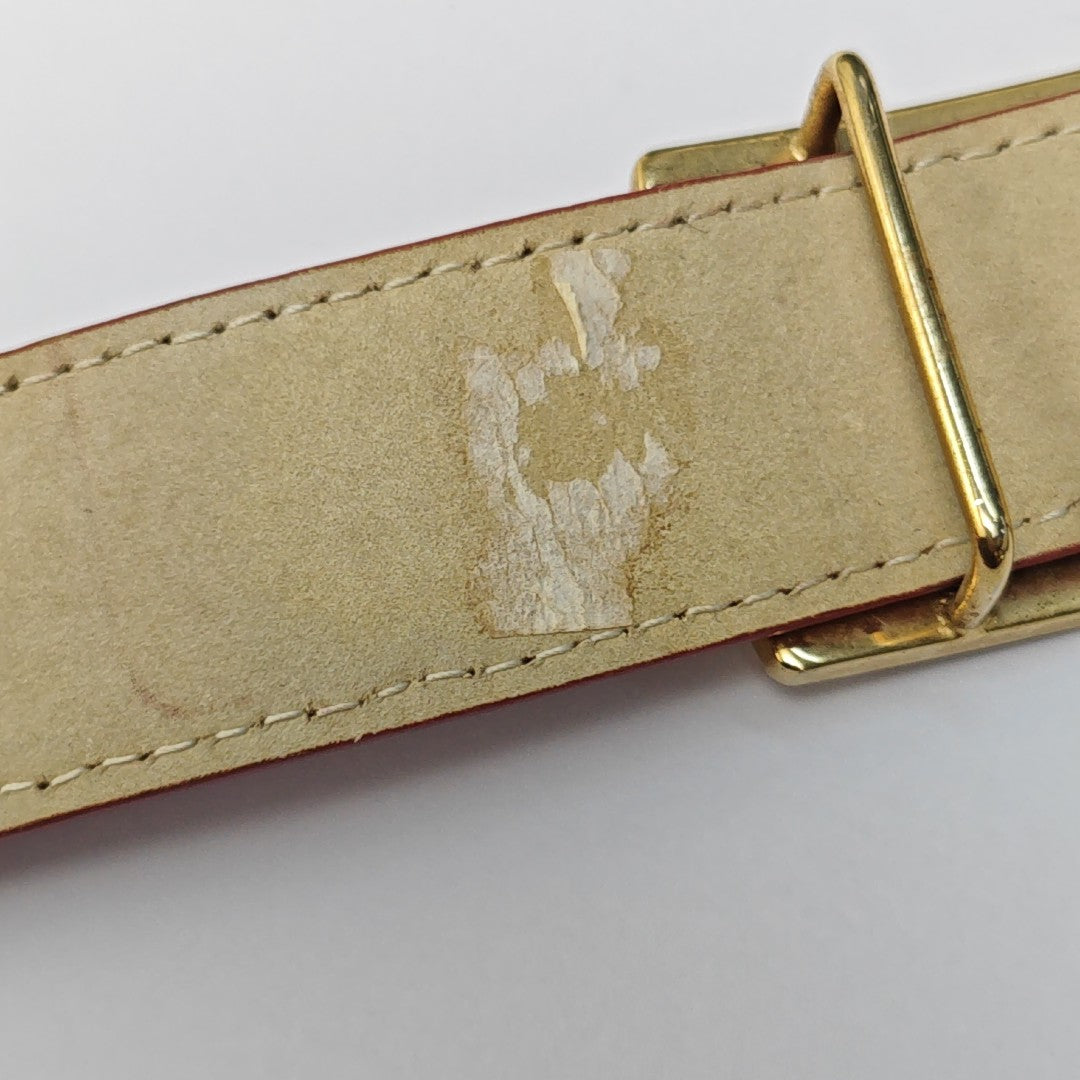 Leather Belt Red