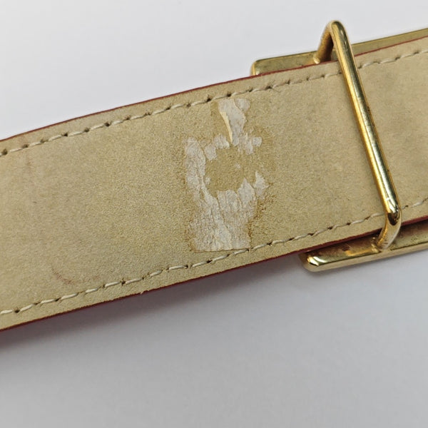 Leather Belt Red