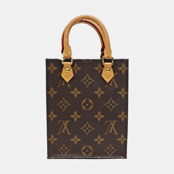 SAC PLAT Mini Monogram Coated Canvas Brown