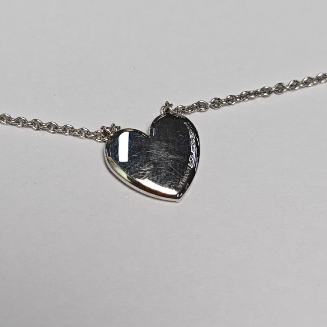 Tiffany Cobblestone 18k White Gold Silver Necklace