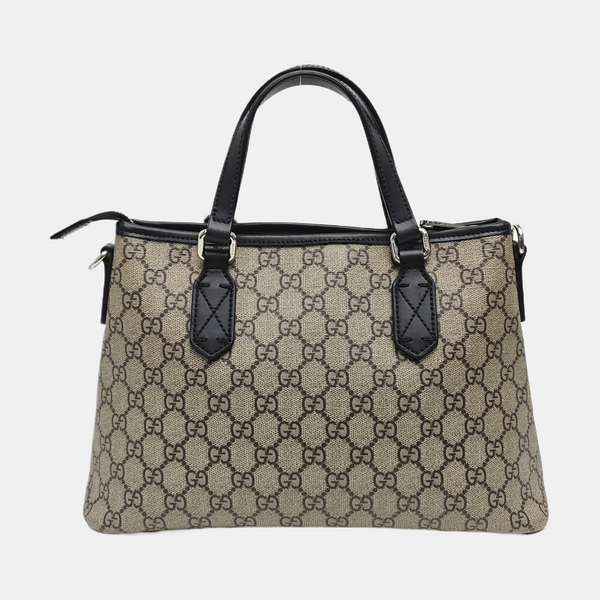 Monogram Coated Canvas Tote Bag Small Brown