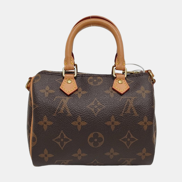 SPEEDY Nano Monogram Coated Canvas Brown