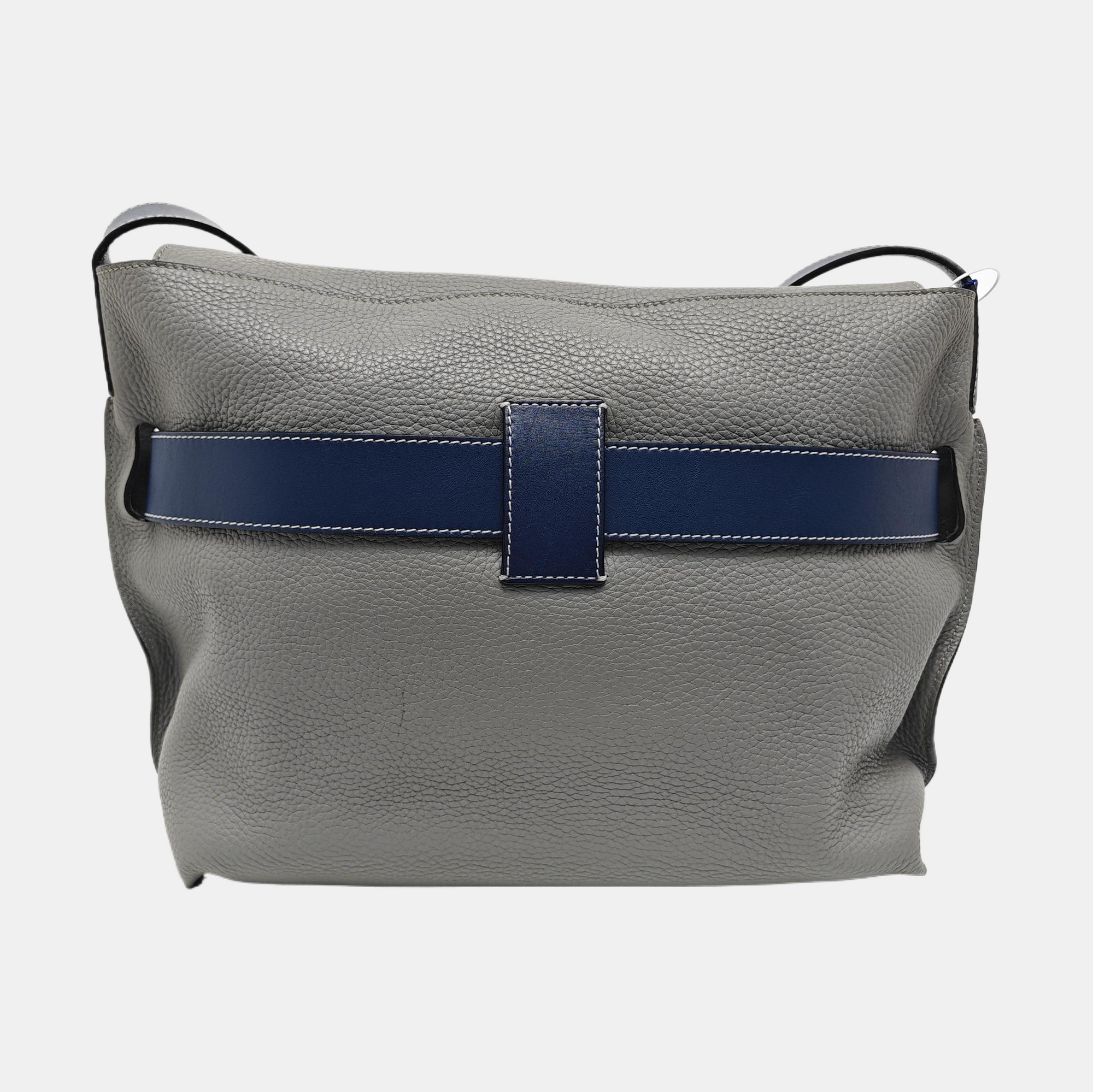 Calfskin Shoulder Bag Gray