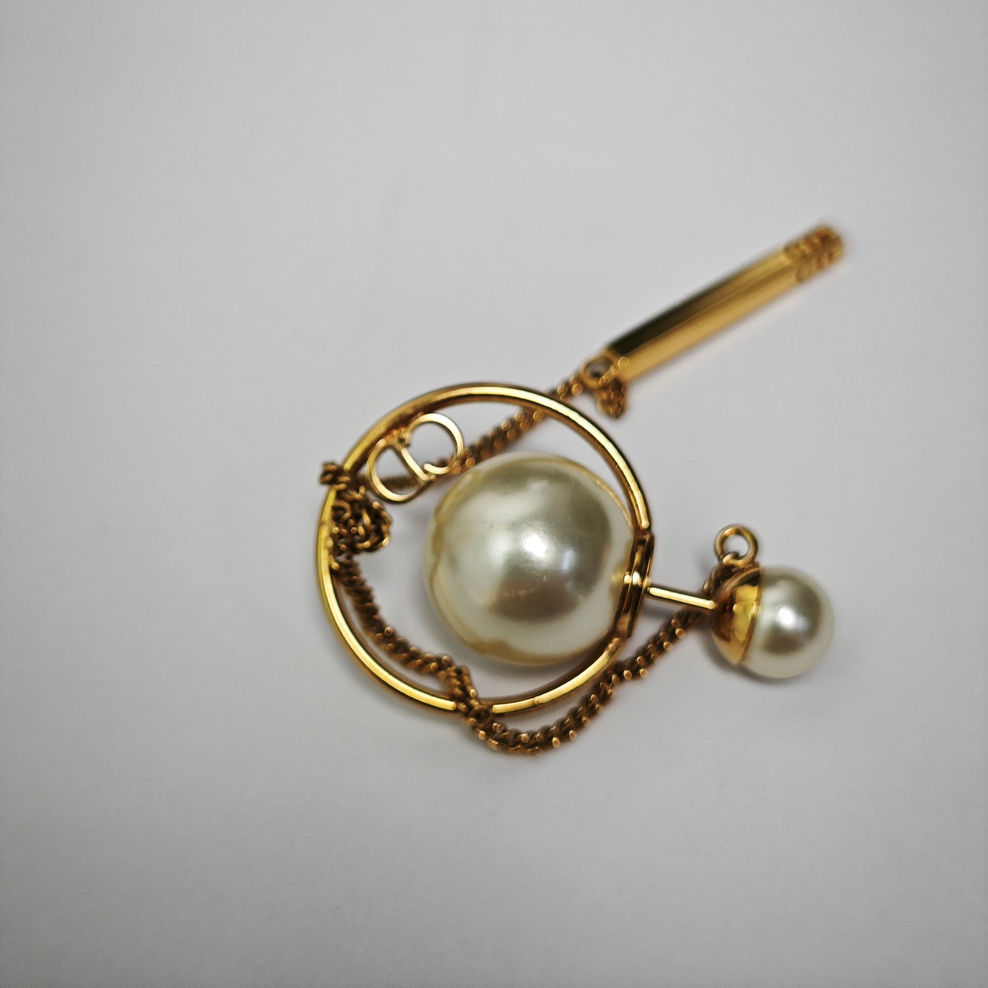 Dior Tribales Brass Gold Stud Earrings