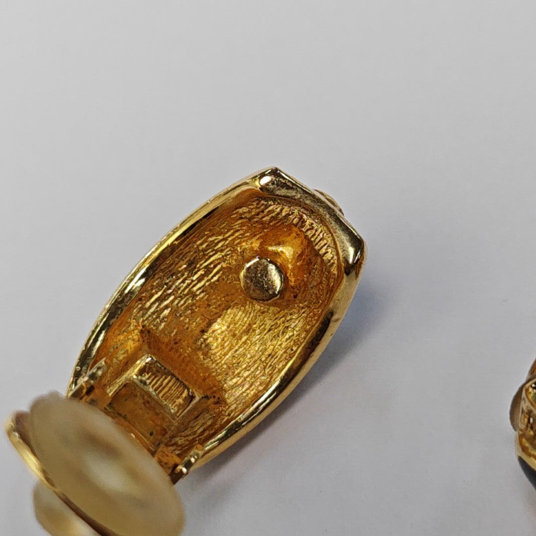 Metal Gold Clip On Earrings
