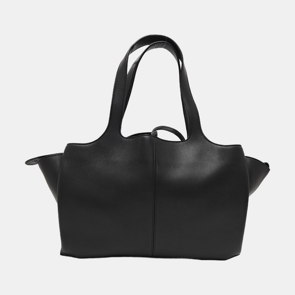 TRI FOLD Medium Calfskin Black