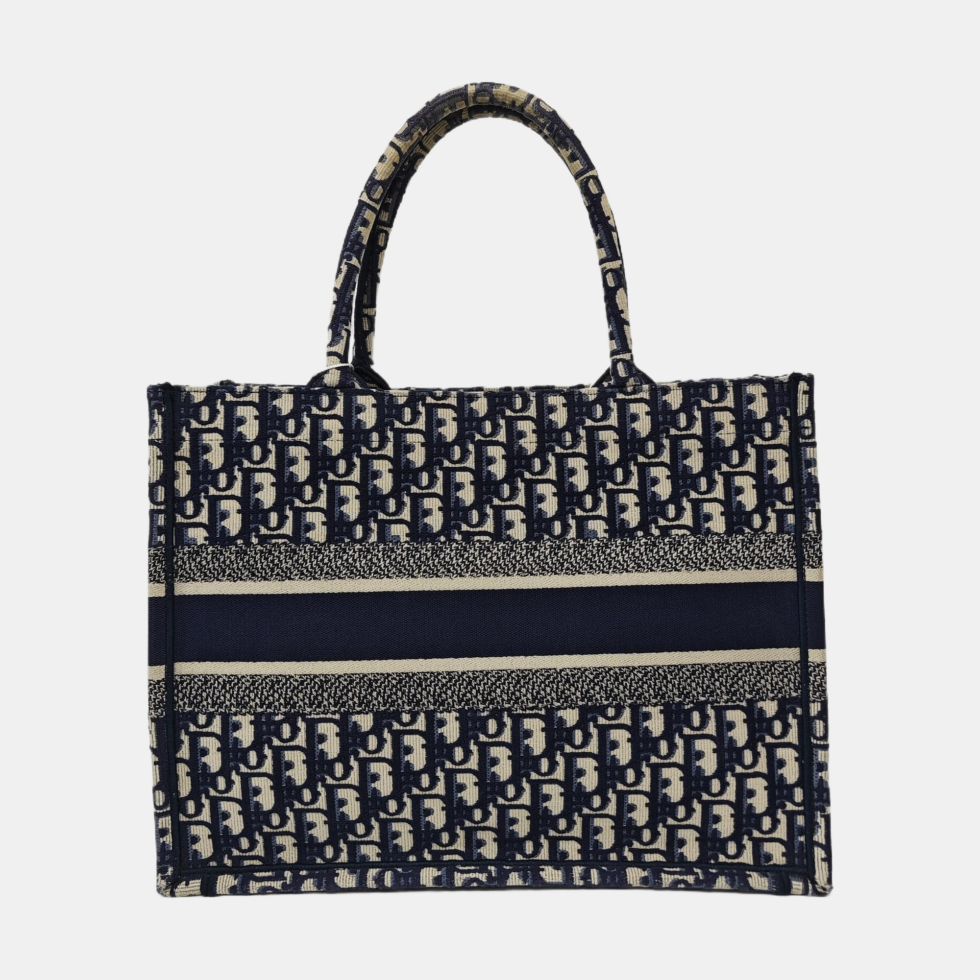 Book Tote Medium Oblique Canvas Blue