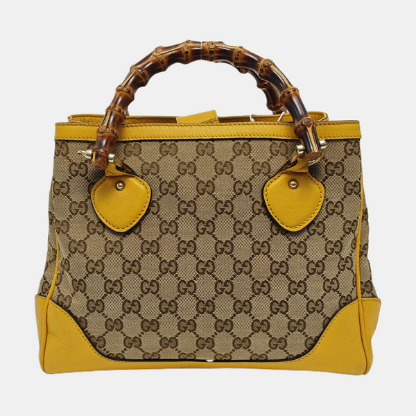 Monogram Canvas Tote Bag Beige