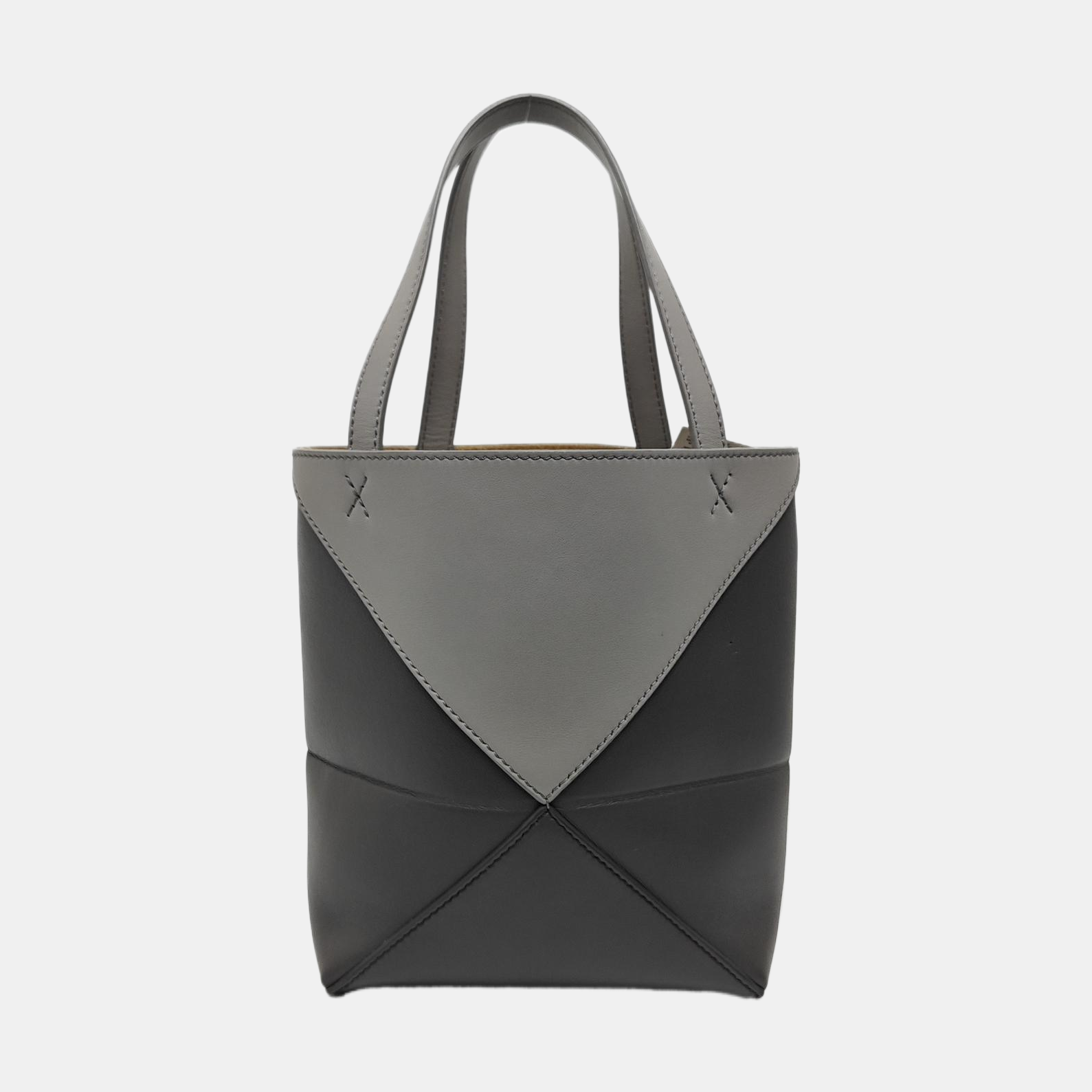 Authenticated pre-owned  Puzzle Fold Mini Calfskin Grey - Shoulder Bag at Looply