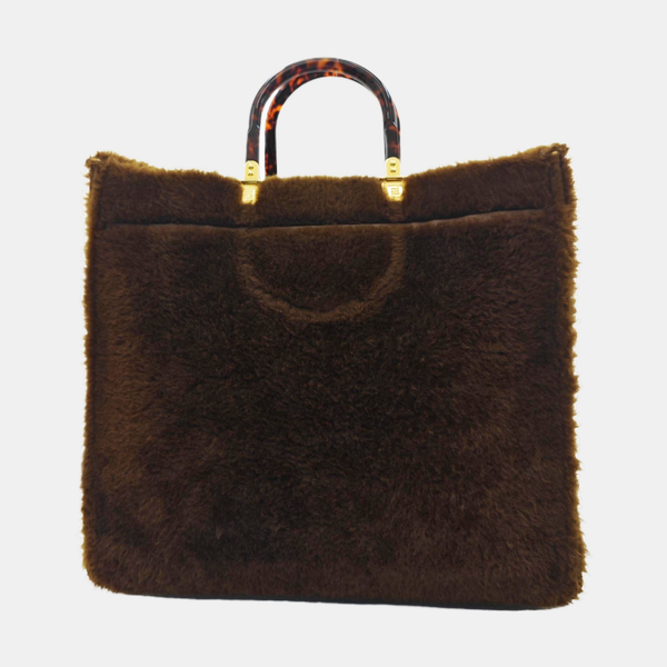 Suede Shoulder Bag Brown