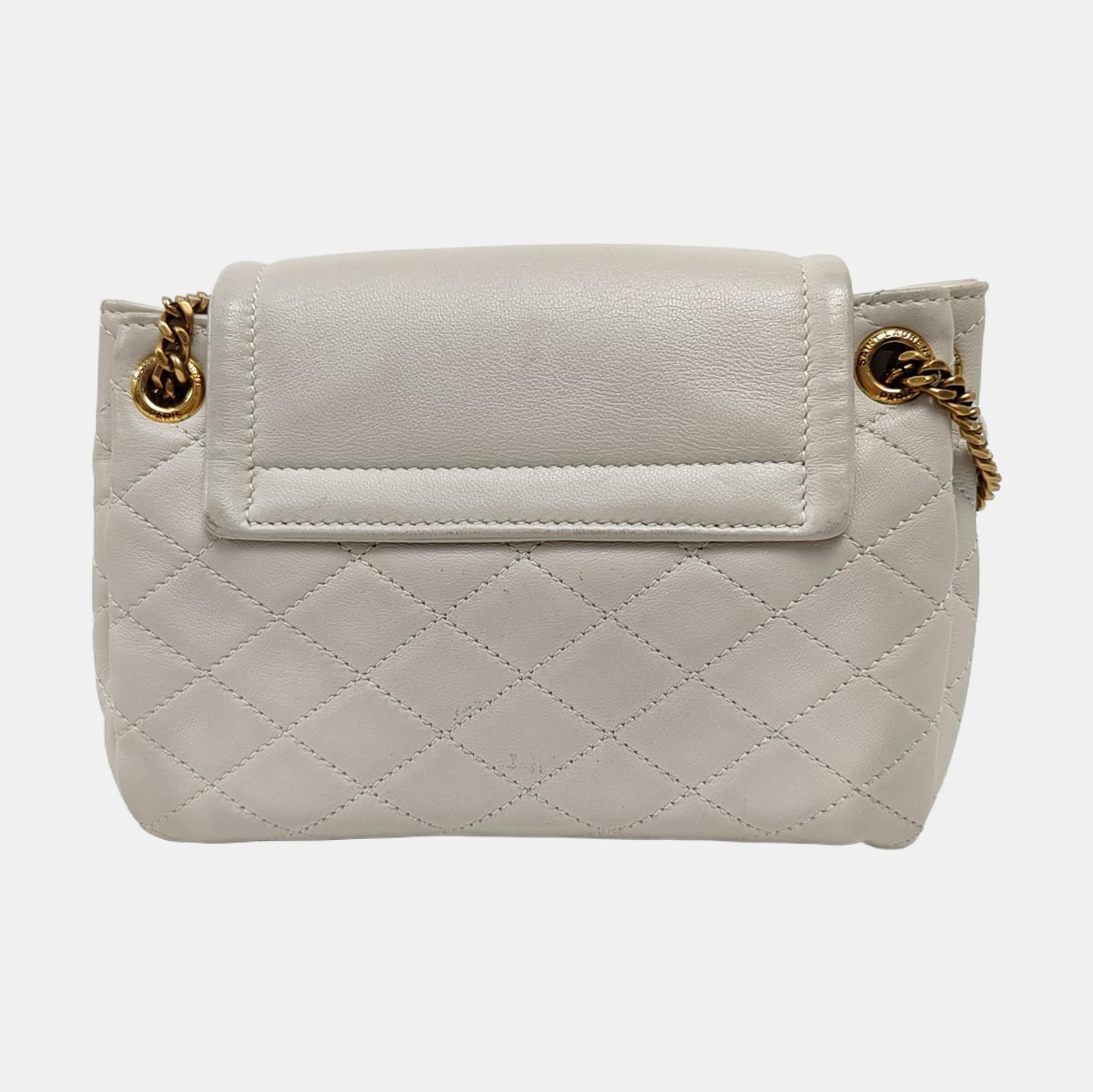 NOLITA Mini Quilted Lambskin White